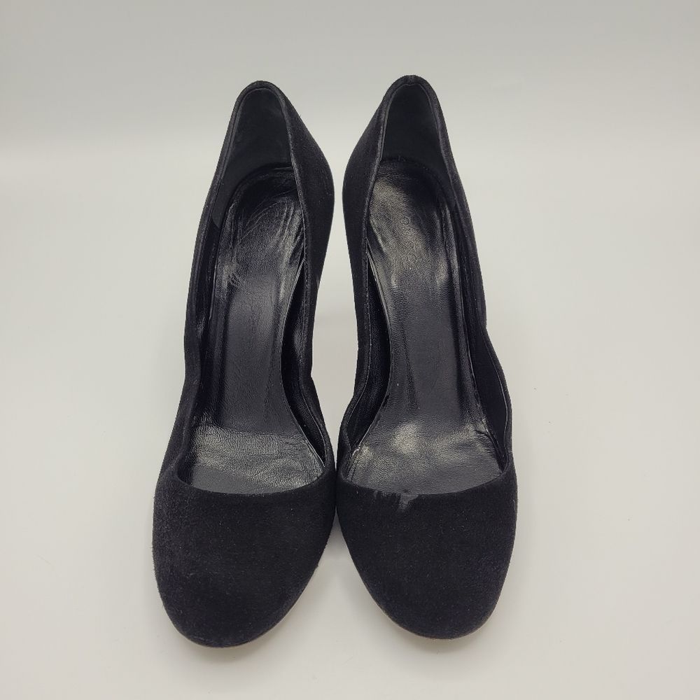 Gucci Suede Classic Stilleto Pump Black Leather 38 - Picture 3 of 9
